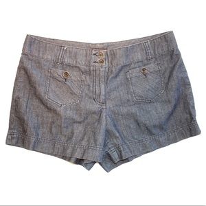 NY&CO Chambray Cotton Shorts Size 14 EUC